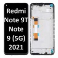 Xiaomi Redmi Note 9T / Note 9 5G (2021) LCD / OLED touch screen with frame (Original Service Pack) [Black] X-398